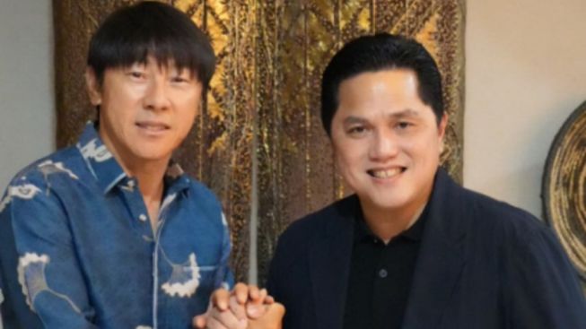 Shin Tae-yong Sumringah Usai Ketemu Erick Thohir, Sinyal Perpanjangan Kontrak?