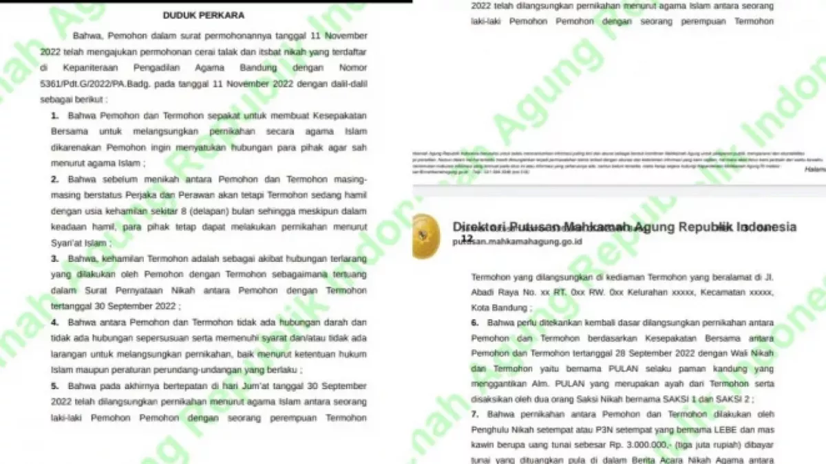 Pernyataan surat perkara yang diduga antara Alshad Ahmad dan Nissa Asyifa ketika mereka bercerai ti tahun 2022 lalu. [Foto: Tangkapan layar Media Sosial]
