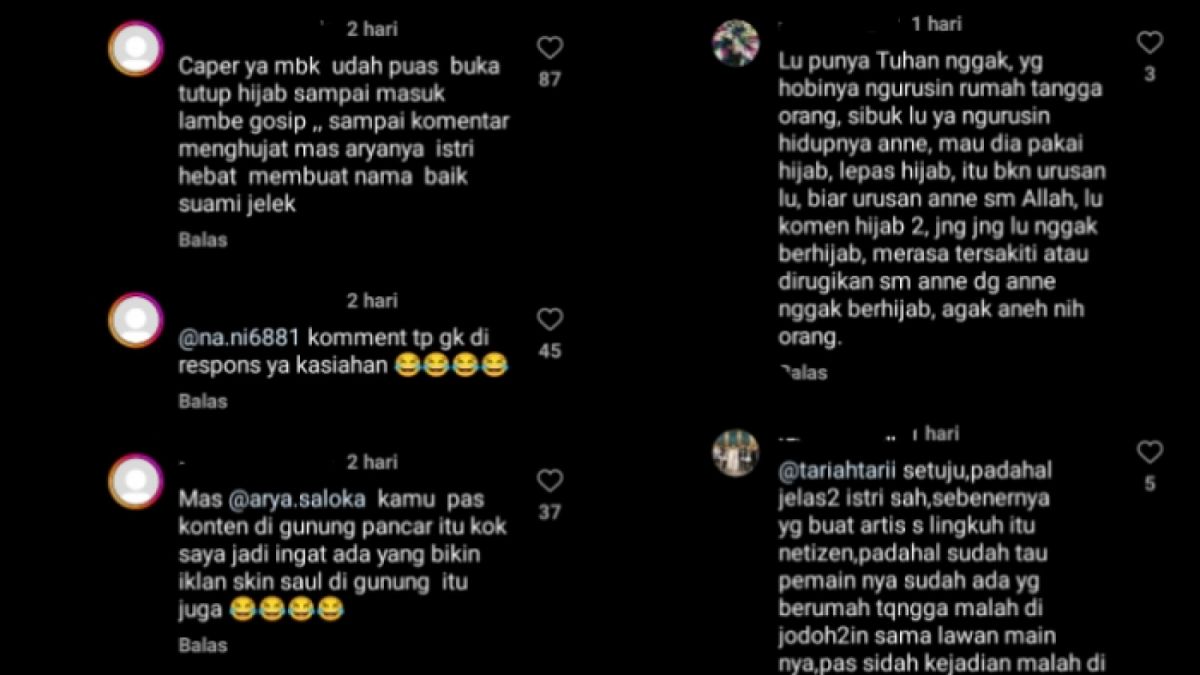 Fans Ikatan Cinta sebela kiri, fans Putri Anne sebelah kanan. [Instagram @arya.saloka]