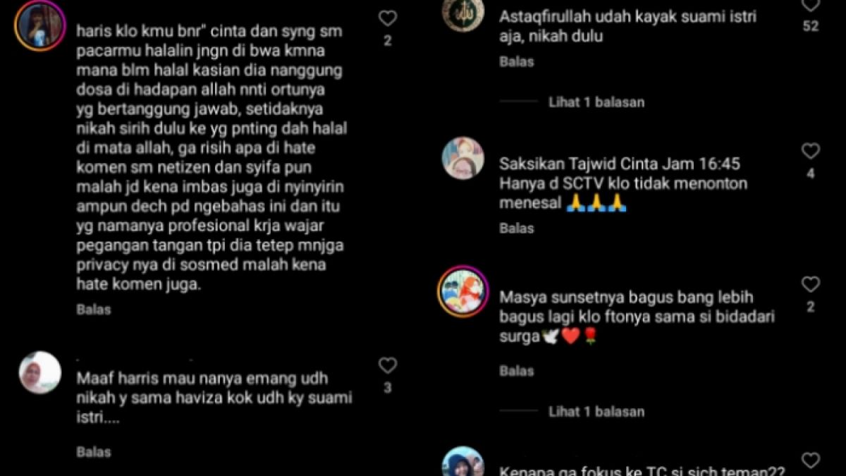 Hujatan netizen ke Harris Vriza berdampak ke Cut Syifa yang juga jadi bahan cibiran. [Instagram/@harrisvriza]