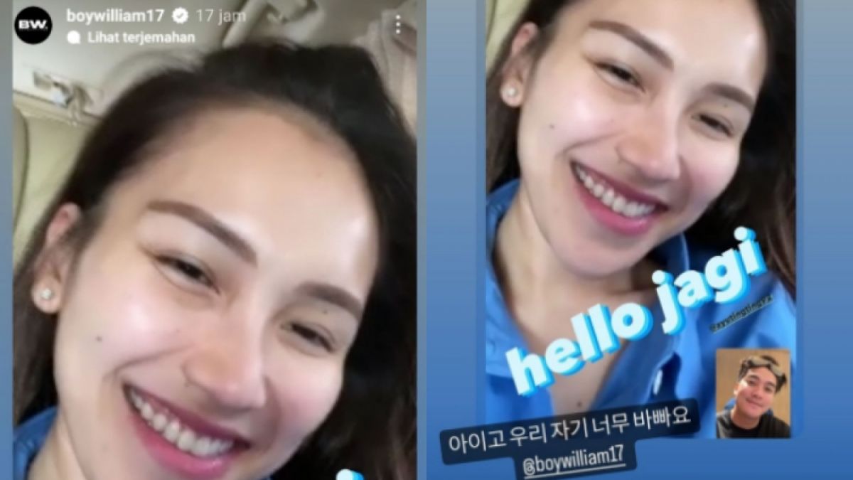 Boy William pamer di story Instagram, sedang video call dengan Ayu Ting Ting. [Kolase Instagram/@boywilliam17 /@ayutingting92]