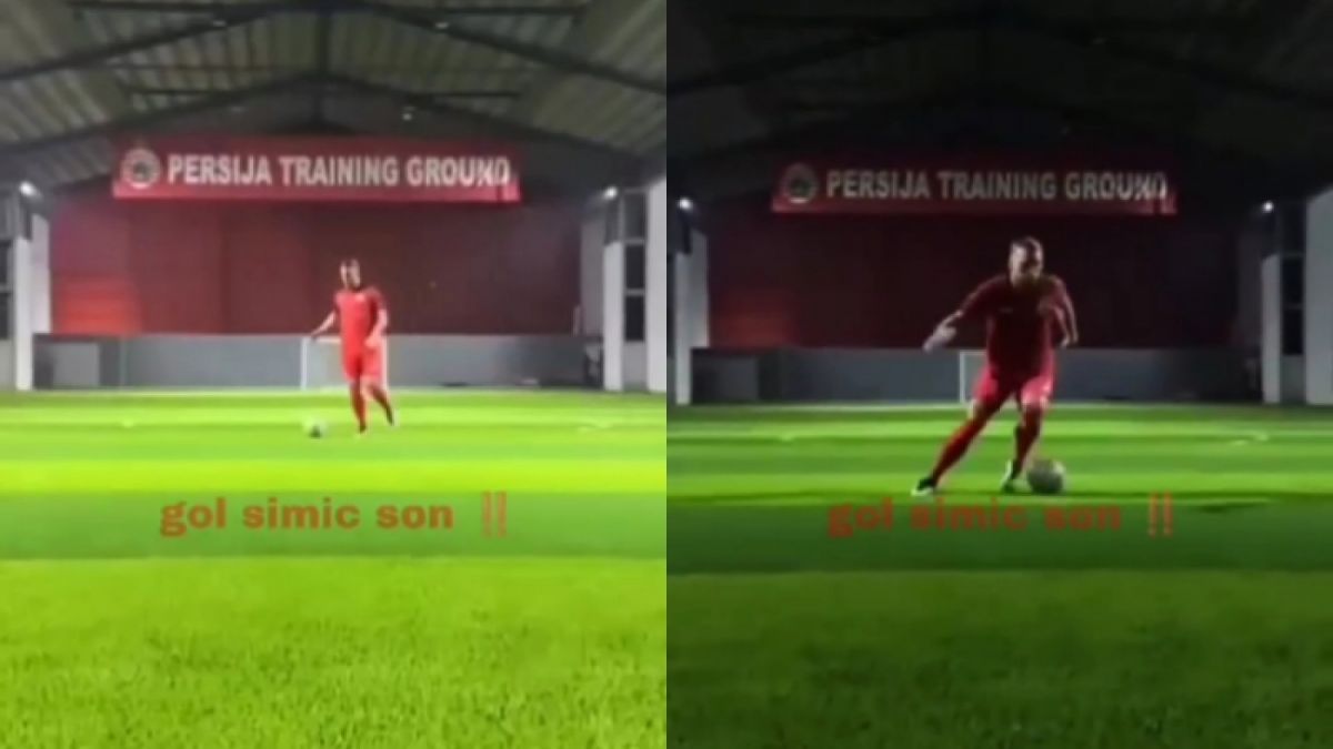 Mantan penyerang asing Persija Jakarta, Marko Simic sedang dribling bola. [Instagram/@pasukan.ngapak]