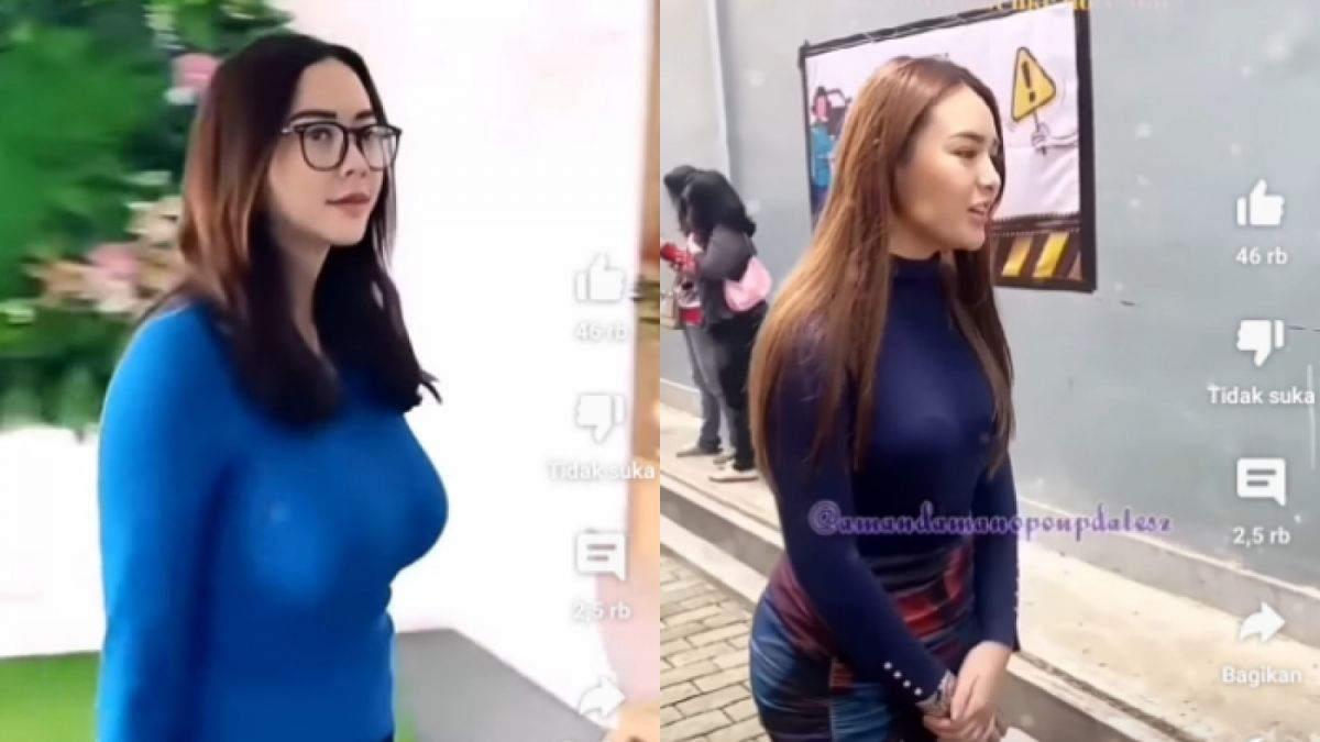 Potret penampilan Aura Kasih dan Amanda Manopo yang dibandingkan warganet melalui sebuah video. [YouTube NO HOAX]