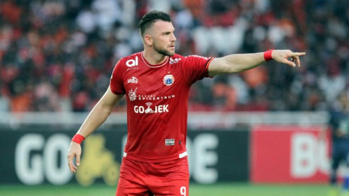 Marko Simic saat bermain di Persija Jakarta ketika lawan Persela Lamongan di Liga 1. [Persija.id]
