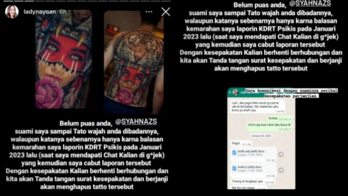 Memasang Gambar Tatto Wajah Syahnaz Sadiqah Istri Rendy Kjaernett   1 20230621 214500 