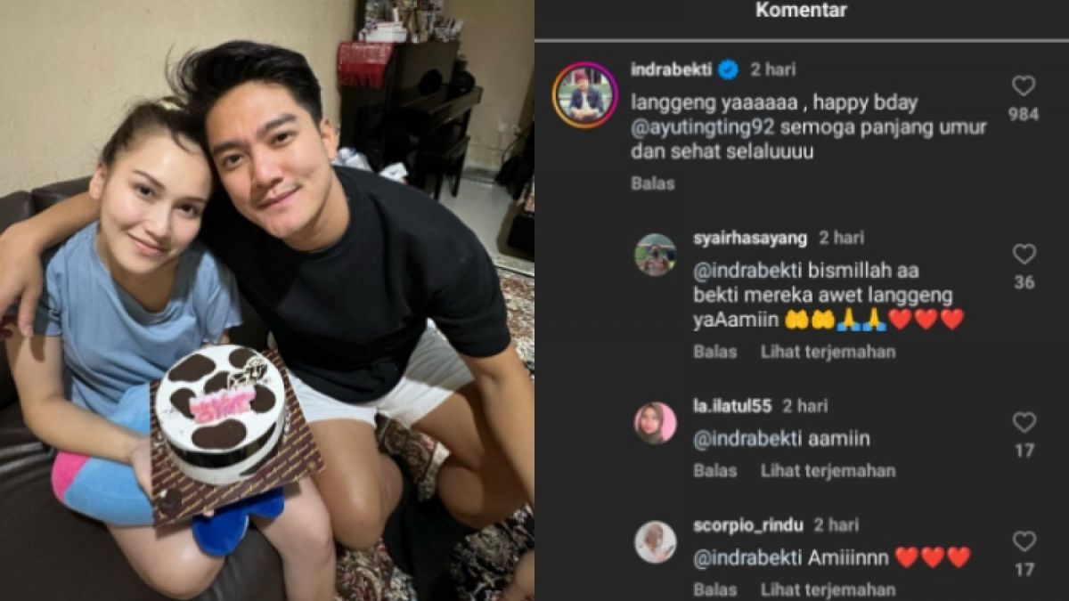Kejutan Boy William yang memberikan kue ulang tahun ke Ayu Ting Ting dikomentari Indra Bekti. [Instagram/@boywilliam17]