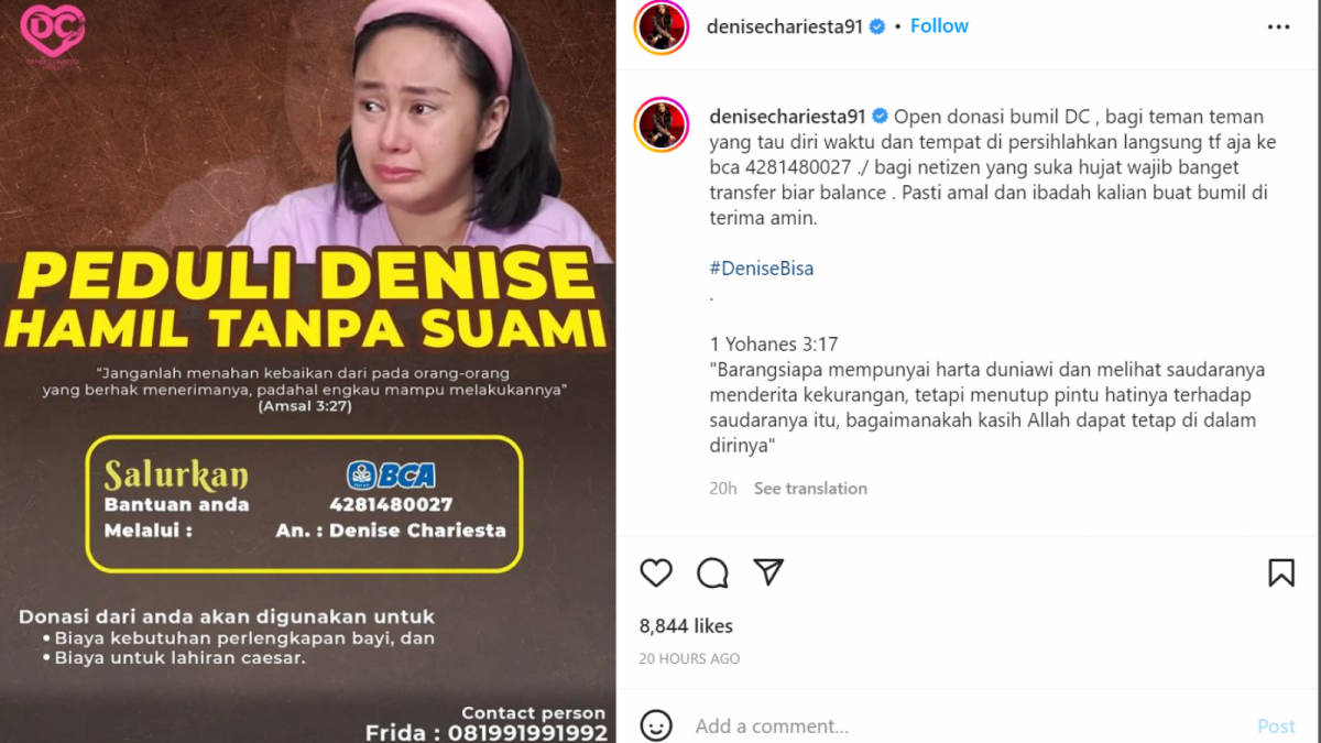  [Instagram/@denisechariesta91]