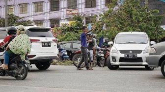4 Pak Ogah Terjaring Razia, Dishub Kota Pekanbaru: Mereka Terancam Sanksi Pidana