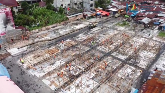 220 Unit Kios Sementara Dibangun Pasca Kebakaran di Pasar Pagi Cik Puan Pekanbaru, Ditargetkan Selesai dalam Dua Pekan