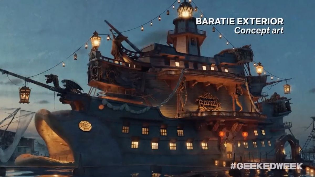 Concept Art Eksterior Baratie [Screenshot livestream Netflix Geeked Week 2022]