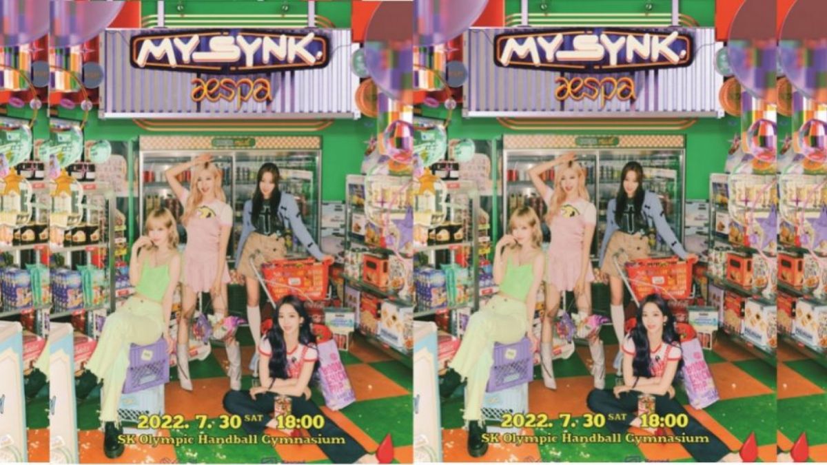 Poster promosi untuk fan meeting aespa 'My Synk' [Twitter @aespa_official]