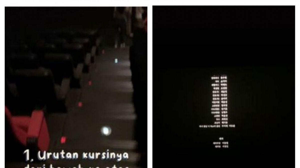 Perbedaan bioskop di Korea dan Indonesia (TikTok @aisyah.putt) [suara.com]