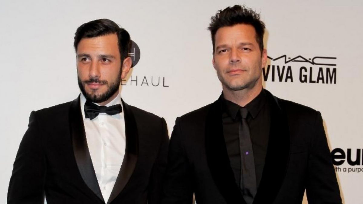 Ricky Martin bersama pasangan sejenisnya, Jwan Yosef. (Tibrina Hobson / AFP) [suara.com]