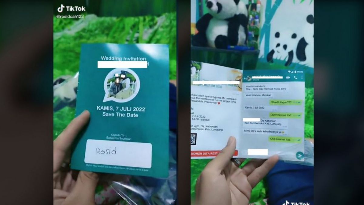 Undangan pernikahan model unik (tiktok/rosidcah123)