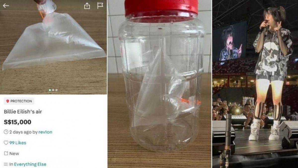 Penggemar di Singapura Jual Udara dan Kentut dari Konser Billie Eilish. (Carousell)