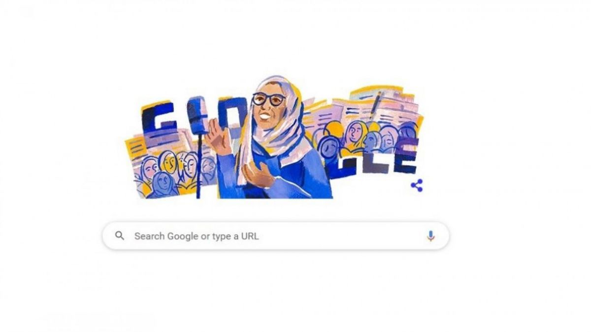 Tampilan Google doodle Rasuna Said. [Google doodle]