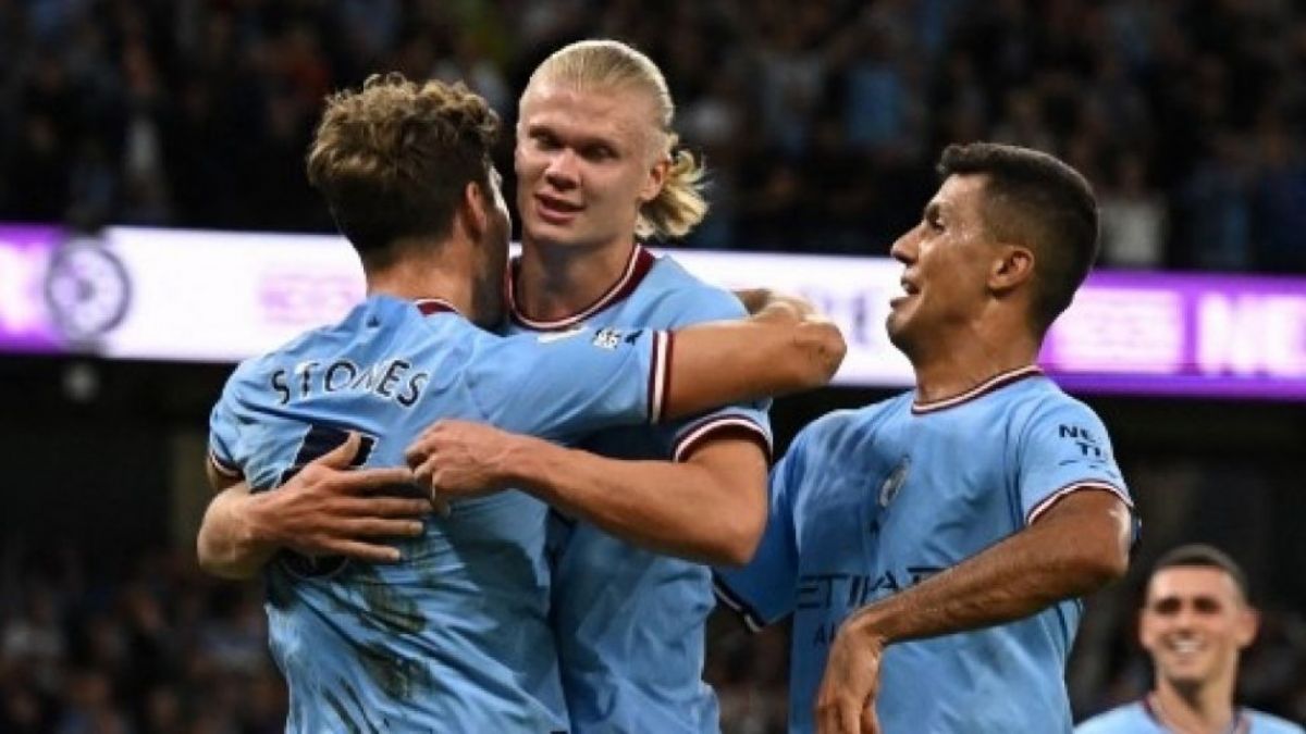 Selebrasi Erling Haaland, Manchester City [AFP]