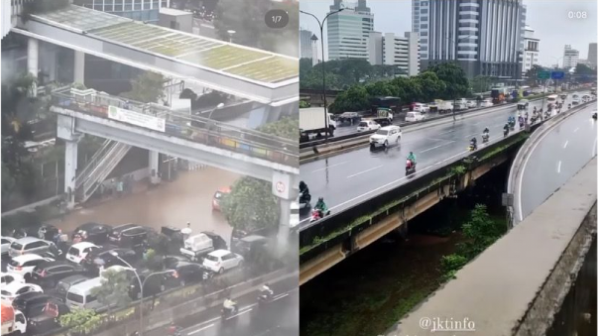 Pantauan Jalur TB Simatupang banjir [Instagram/jktinfo]