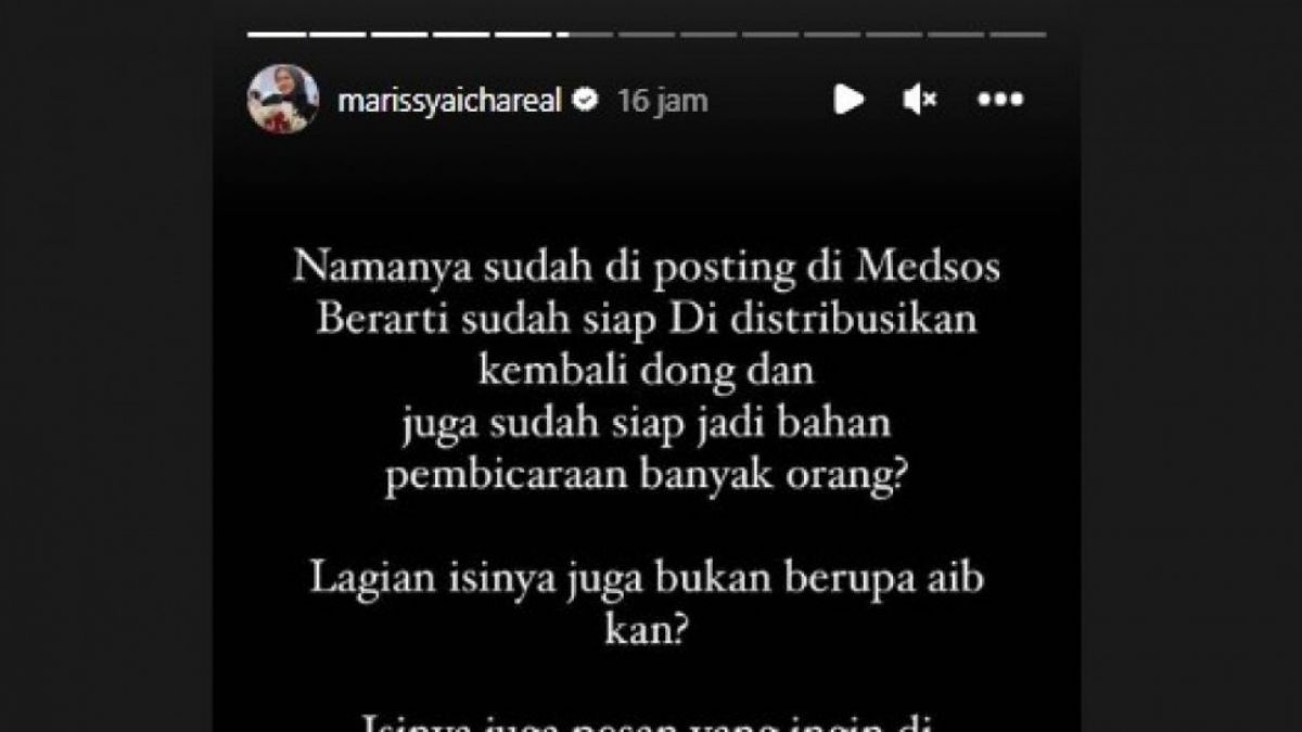 Pembelaan Marissya Icha [(Instagram)]