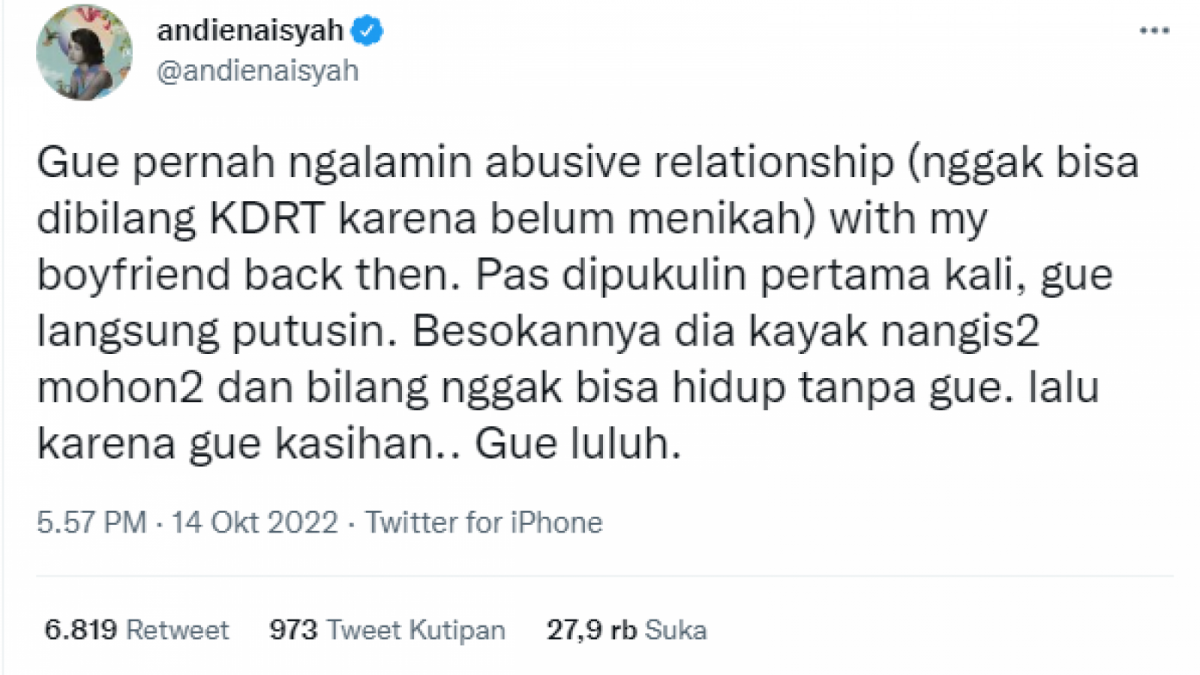 tweet andien [twitter @andienaisyah]