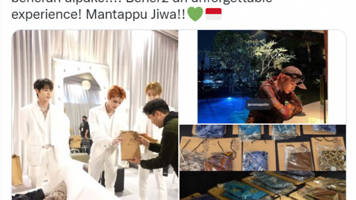 Jerome berikan batik ke NCT [Twitter]