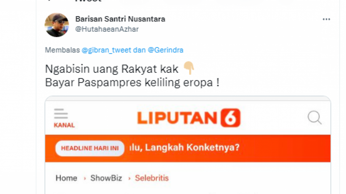 tweet netizen yang menyindir Kaesang [Twitter.com]