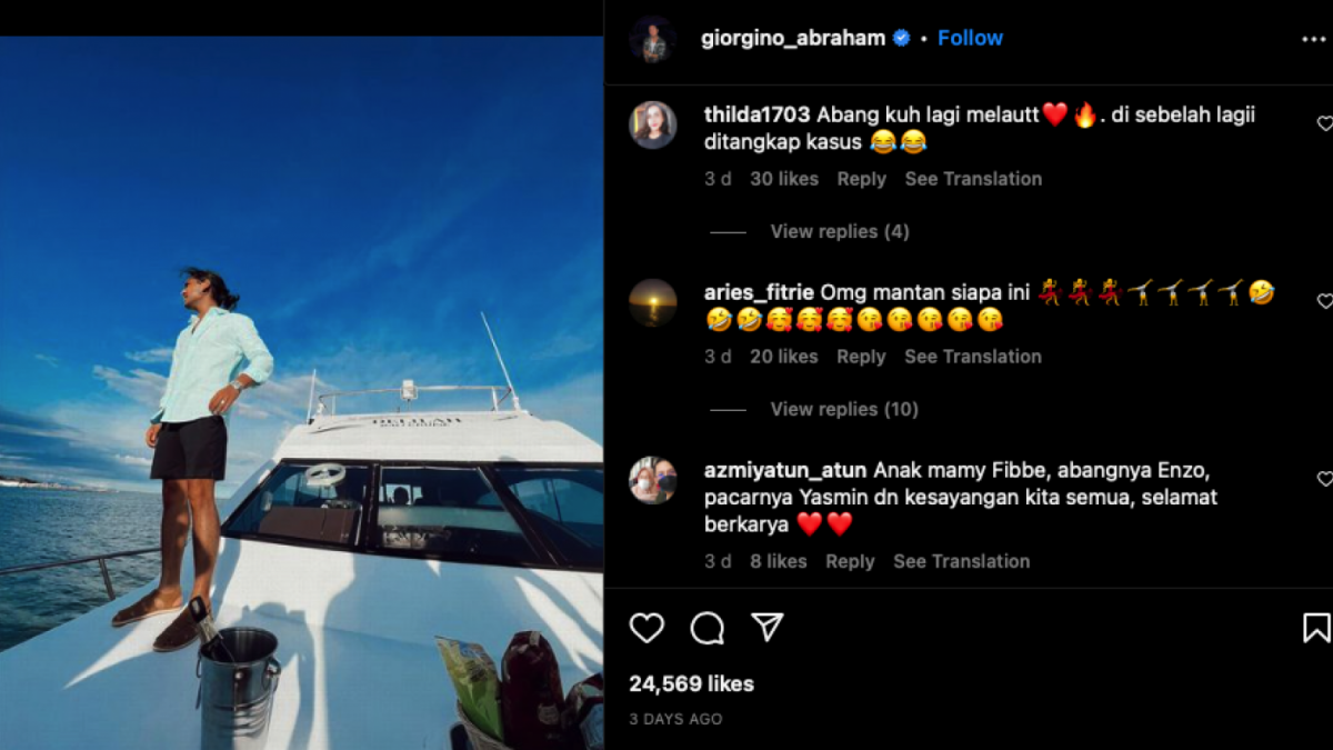 Postingan Giorgino Abraham yang ramai direspon netizen. [Tangkapan layar instagram @giorgino_abraham]