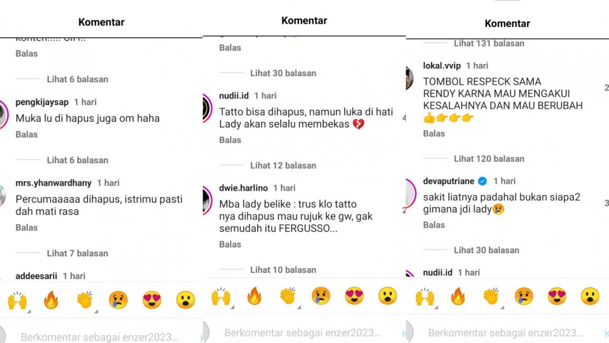 Komentar netizen soal aksi hapus tato tubuh Rendy Kjaernett [Instagram @lambe_turah]