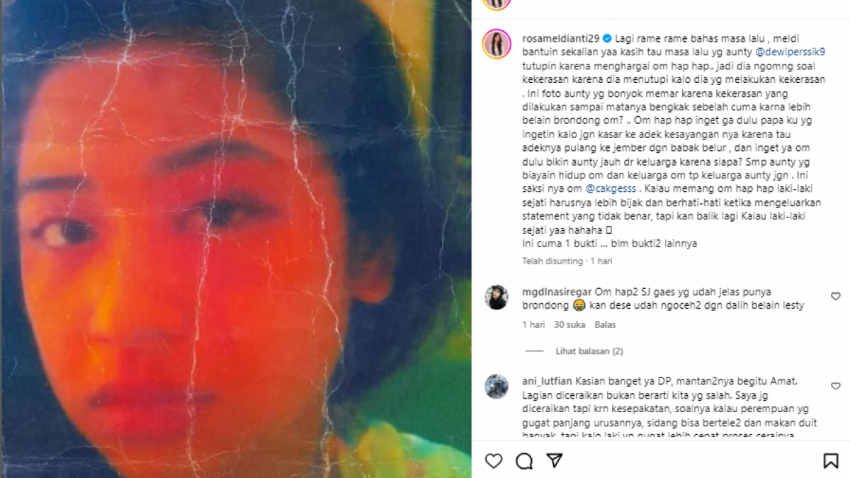 Postingan Rosa Meldianti [Instagram @rosameldianti29]