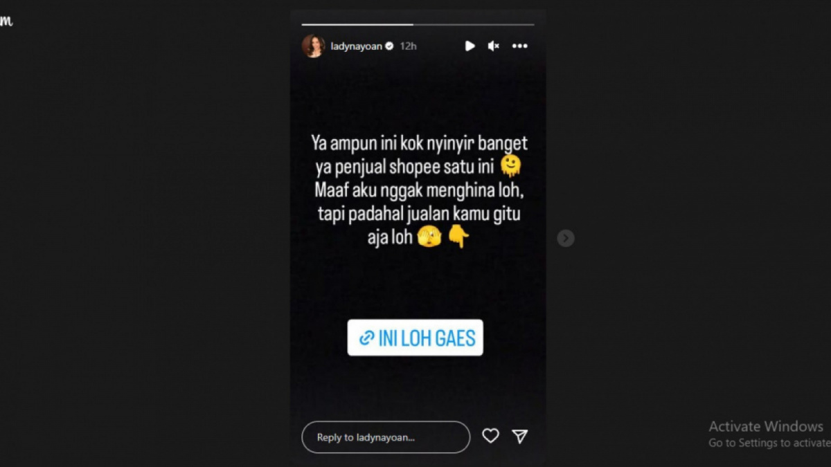 Story Instagram Lady Nayoan [Instagram/@ladynayoan]