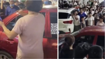 Waduh! Wanita ini Pergoki Suaminya Ena-ena  di Mobil