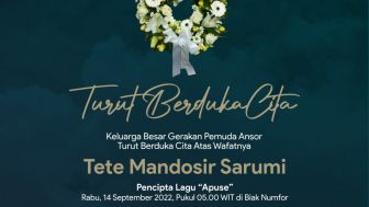 Tete Mandosir Sarumi, Sang Pencipta Lagu "Apuse", Meninggal Dunia