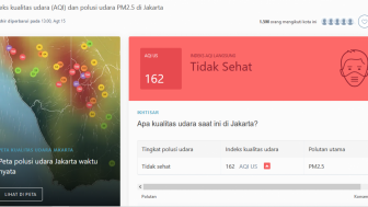 Terus Memburuk !! Kondisi Udara Jakarta Hari Ini, IQ Air di Angka 162