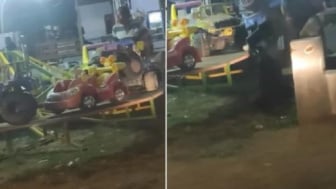 Nekad Naiki Wahana Mobil-Mobilan di Pasar Malam, Bapak Ini Langsung Kena Auto Karma!