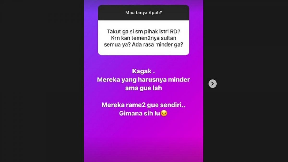 Tangkap Layar Instagram Story Denise Chariesta [Intsagram @denisechariesta91]