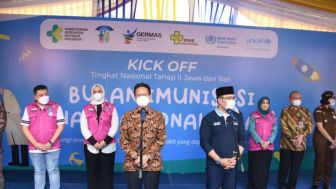 Menkes Hadiri Kick Off Bulan Imunisasi Anak Nasional (BIAN) Tahap II Jawa-Bali