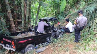 Kecelakaan Pick Up Masuk Jurang di Ciamis Diduga Akibat Rem Blong ? Begini Kata Polisi