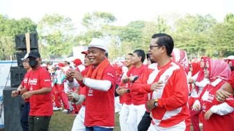 Sambut HUT RI ke-77, Pemkab Subang Gelar Gebyar Senam Merah Putih