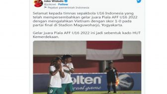 Timnas Indonesia U-16 Juara AFF U-16 2022, Jokowi: Jadi Sebentuk Kado HUT Kemerdekaan