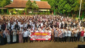 Sat Narkoba Polres Subang Sosialisasi P4GN di SMK Negeri 1 Subang