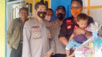 Polres Subang Berikan Santunan Kepada Anak Stunting di Pamanukan