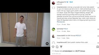 Rans Nusantara FC Empat Kali Kalah, Netizen Serukan Hastag RDOUT di Instagram Raffi Ahmad