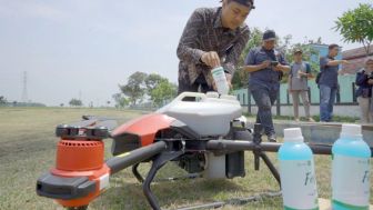 PT Pupuk Kujang Bersama ITB Perkenalkan Aplikasi Pupuk Dengan Drone