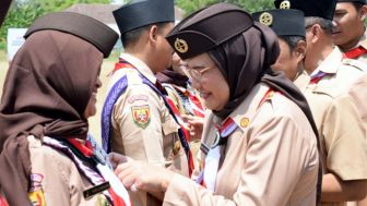 Bupati Indramayu Lantik Mabiran dan Mabisa Gerakan Pramuka Periode 2022-2025