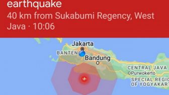 Kota Sukabumi Diguncang Gempa Magnitudo 4,7