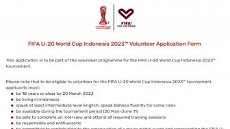 FIFA Buka Pendaftaran Volunteer Piala Dunia U-20 2023, Ini Posisi yang Dibutuhkannya