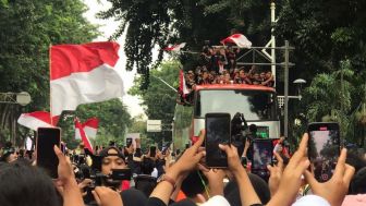 Arak-Arakan Timnas Indonesia Bakal Ditutup Dengan Solat Jumat di Senayan