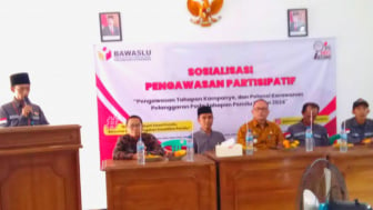 Panwascam Pasawahan Purwakarta Gelar Sosialisasi Pengawasan Partisipatif Pemilu Tahun 2024