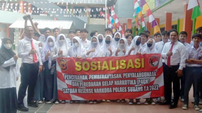 Cegah Narkoba, Polres Subang Gelar Kegiatan P4GN di SMA PGRI 1 Subang