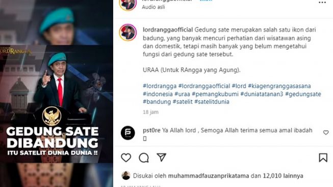 Lord Rangga Meninggal Dunia, Unggahan Instagram Terakhirnya Dibanjiri Ucapan Duka Cita